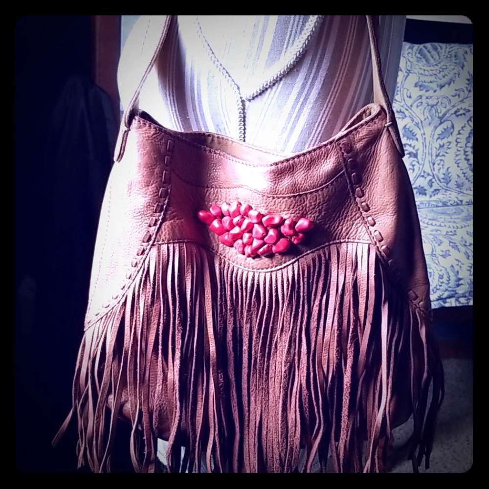 Lucky Brand Brown Fringe Handbag